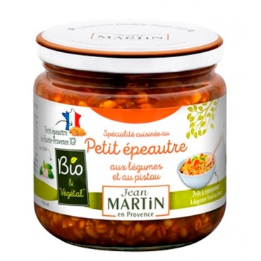 Spécialité au petit épeautre cuisiné aux légumes et pistou bio