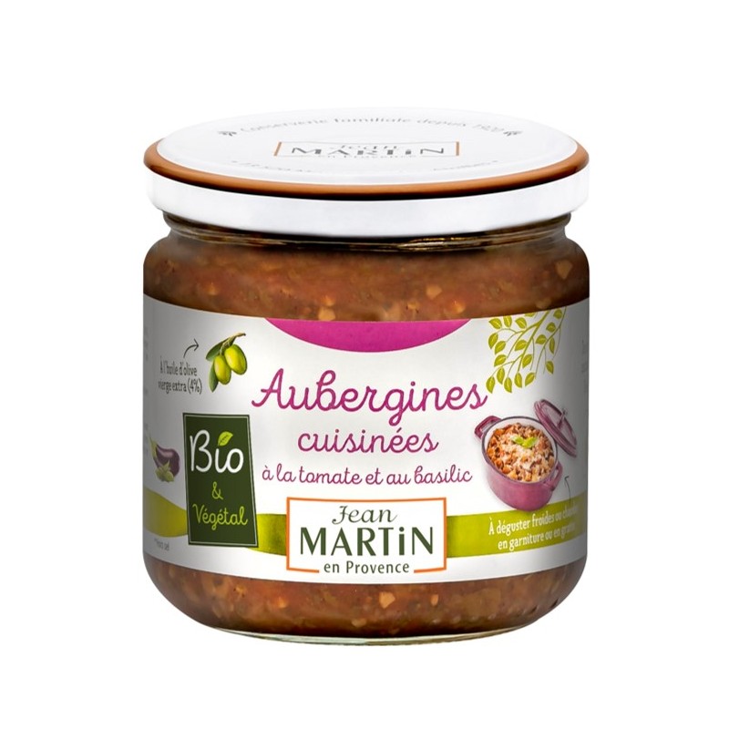 Aubergines cuisinées Bio 360g