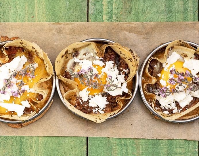 Recette de Nids croustillants d’aubergine à la parmesane 