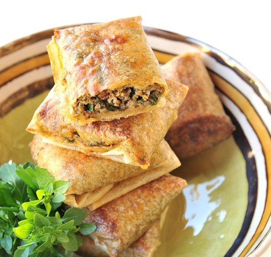 Coussinets d'aubergines à la viande